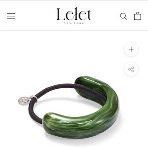 LELET NY Malachite Marble Single Arch Pony New w/ Bag